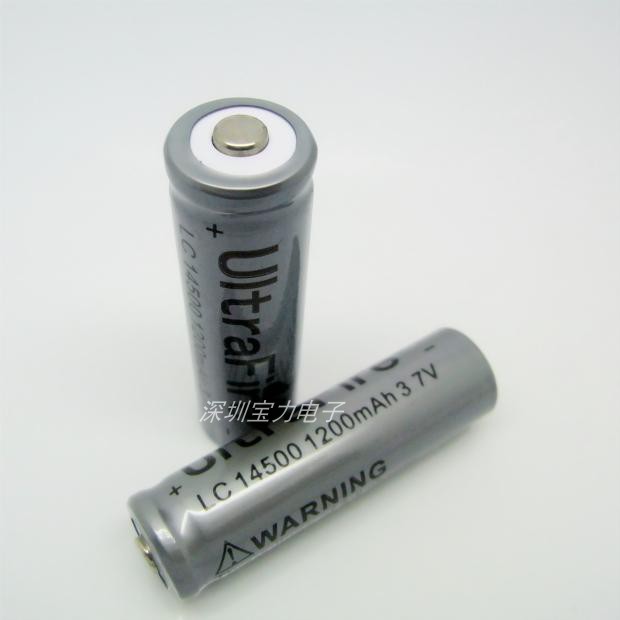 Tip 14500 lithium battery AA No 5 rechargeable battery 3 7V LED flashlight 14500 rechargeable lithium battery
