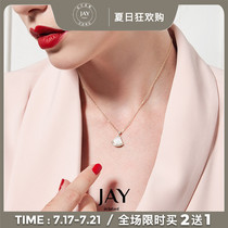 JAY fan necklace female summer wild 2021 new female clavicle chain pendant light luxury niche design sense necklace