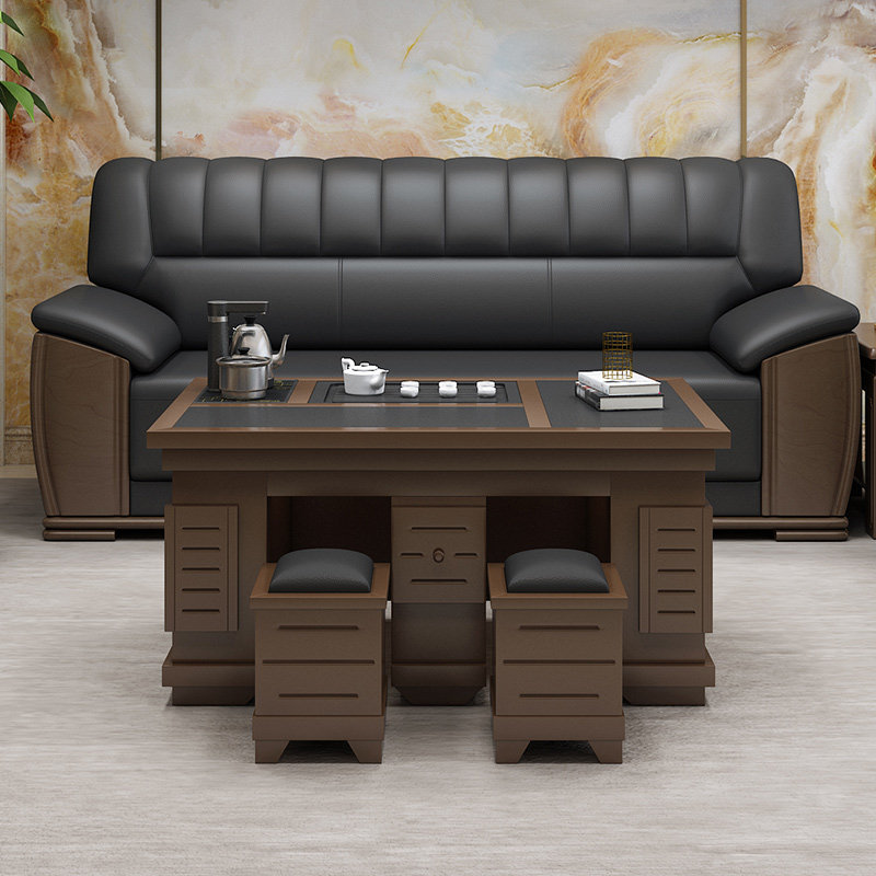 Kung fu coffee table with kettle fire stone solid wood tea table set one modern home office tea table and chair