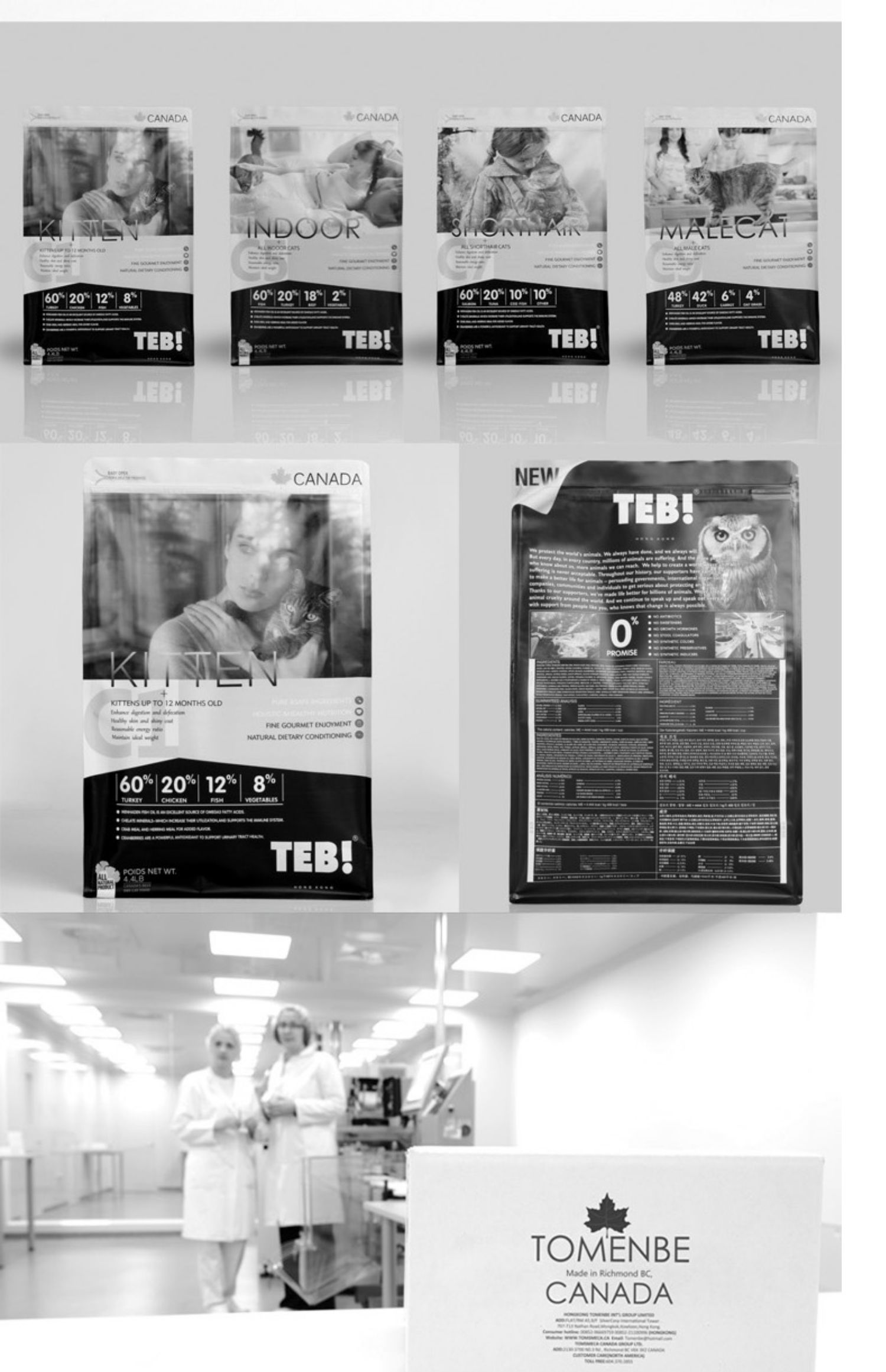 TEB! 汤 恩贝 猫粮 BC1 / C1 phổ biến thức ăn cho mèo con gà tây không có hạt mèo xanh Mỹ và tiếng Anh ngắn 22 lbs / 10kg - Cat Staples thức ăn cho mèo con 1 tháng tuổi