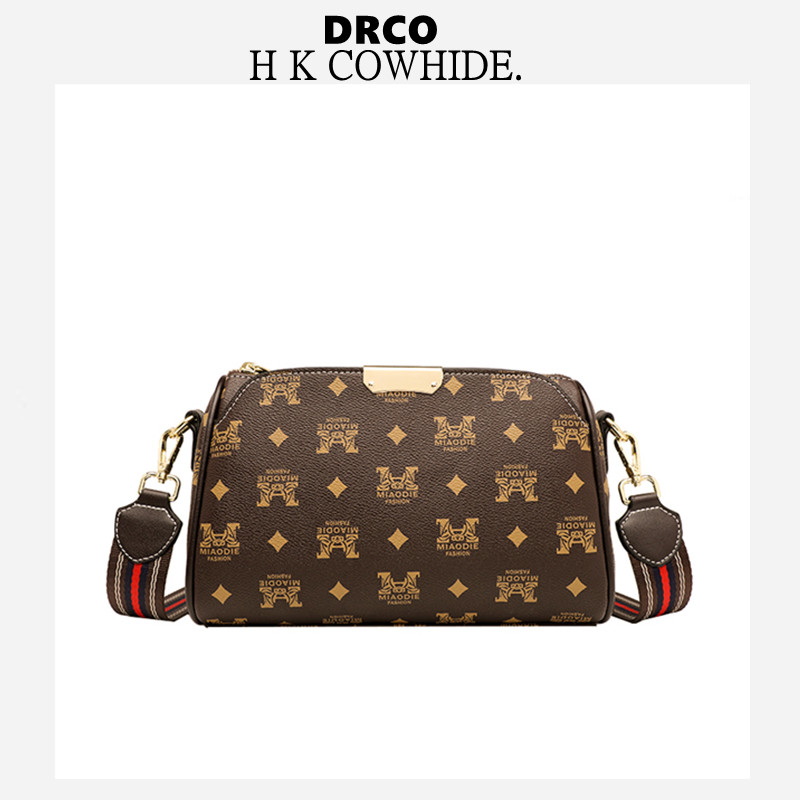 French DRCO lady bag kit 2021 new genuine leather wide shoulder strap Single shoulder bucket bag advanced sensal satchel bag