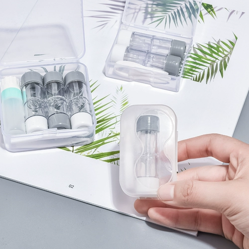 RGP Contact Linse Box Женская близоруем двойной заголовок с простым хранением жесткой коробки для глаз красивая зрачка коробка