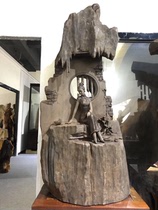 Gloomy Ebony Hongchun classical beauty customized various figures carved living room porch partition root carving wood carving ornaments