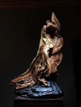Taihang cliff Bai Chen-Chen natural ornaments Phoenix Dance nine-day living room entrance feng shui root carving wood carving large ornaments
