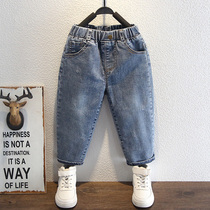 Boys jeans autumn 2021 new small children fashionable pants spring autumn Korean trousers
