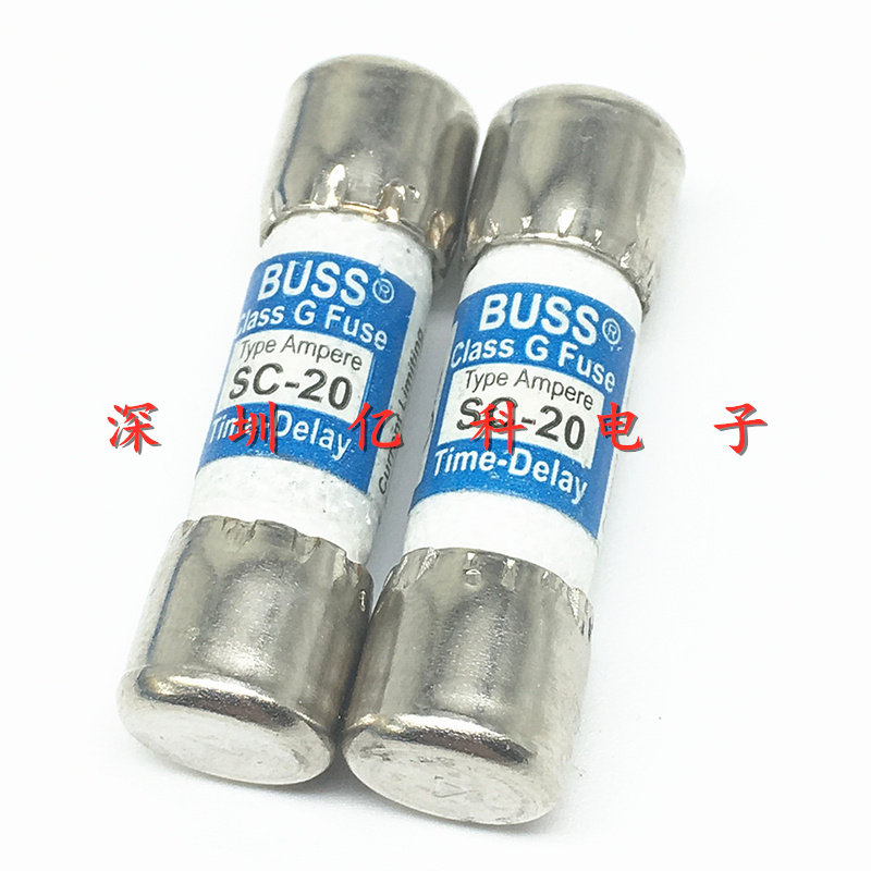 SC-20 进口美国BUSS延时熔断器 20A 600VAC 陶瓷保险丝管 10*38