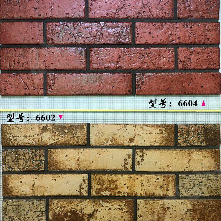 Art strip brick cultural exterior wall imitation metal glaze point 60X230 kiln variable ceramic private shop chic wall brick