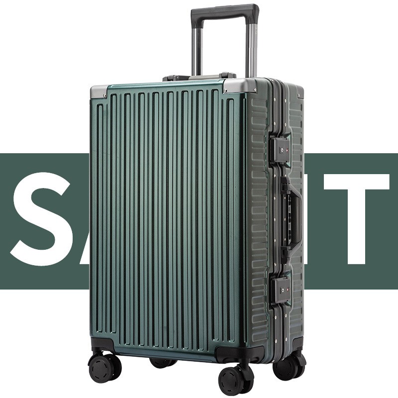 Suitcase Woman 20 Inch Mute Universal Wheel Password Box Pull Lever Case Aluminum Frame Suitcase Man Don case-Taobao