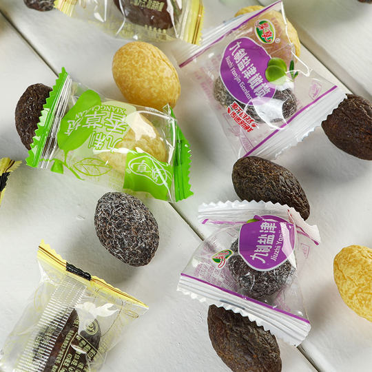 Dried olives, preserved fruits, Chaoshan licorice olives, independent small packages, candied snacks, nine-system vanilla olives, salted olives