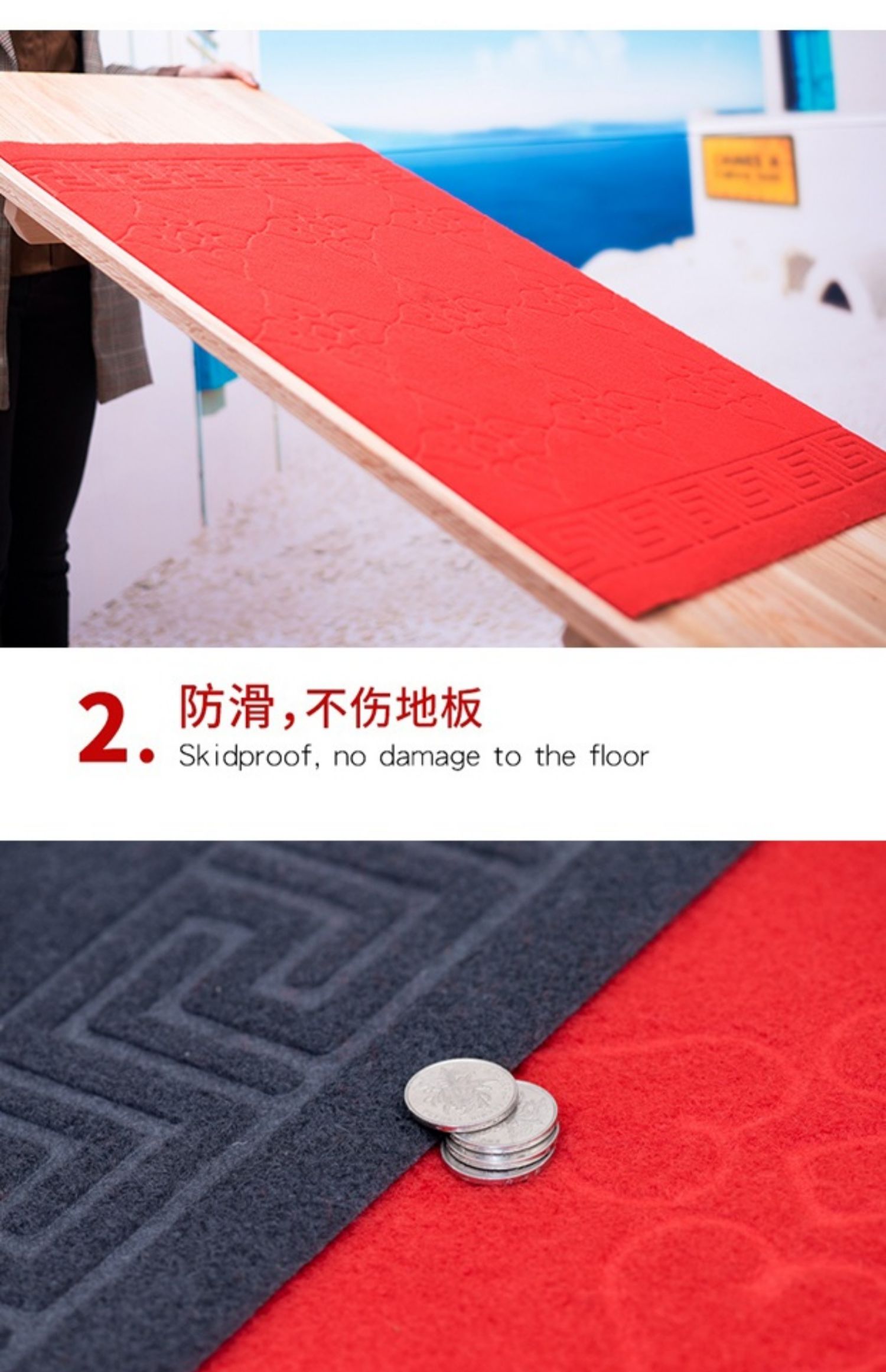 Hành lang thảm cầu thang lối đi màu đỏ đầy đủ sàn chống trượt bước bước mat cửa hàng mở thảm đỏ - Thảm giá thảm lót sàn