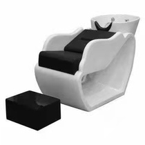 Barber shop washing bed semi-lying Net red hair salon ceramic stainless steel hair salon special massage head therapy Flushing bed