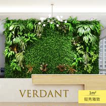 Simulation plant wall on the wall large leaf Moss high simulation advertising grass leaf design Flower Vine grass green