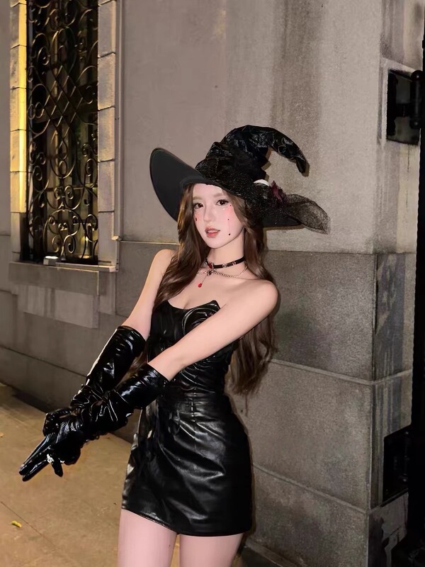 Flower Room Agent* Halloween Costume Sexy Hot Girl Demon Cosplay Sexy Tube Top Tight Dress Flower Room Agent* Halloween Costume Sexy Hot Girl Demon Cosplay Sexy Tube Top Tight Dress