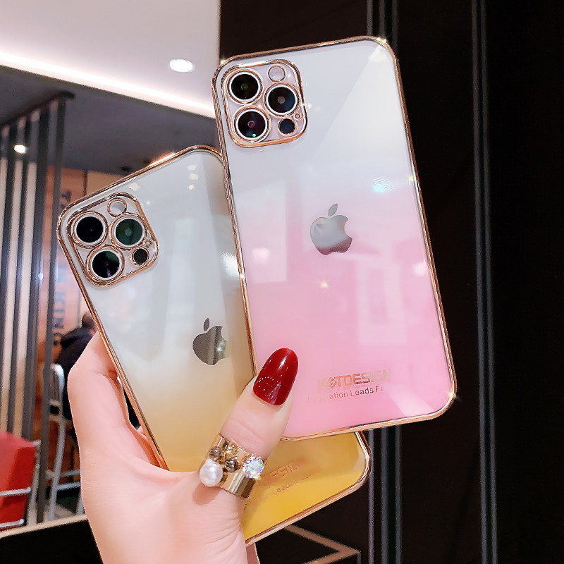 Apple 12 mobile phone protective case soft silicone iPhone12pro lens all-inclusive anti-fall transparent 12promax net red with the same high-end 11 limited edition ins style personality creative trend 1