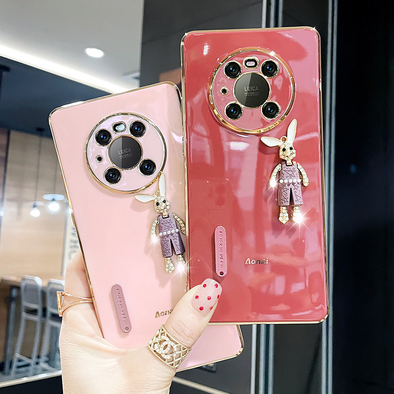 Suitable for Huawei mate40pro mobile phone protective shell mate40e female limited edition mete40 high-end anti-fall all-inclusive lens 5g protective sleeve soft meta silicone net red tide brand m