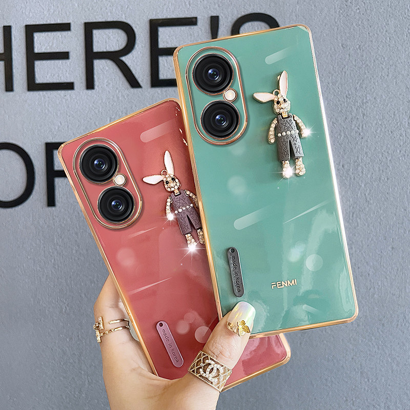 Suitable for Huawei p50 mobile phone case all-inclusive anti-fall p50pro new ultra-thin and dirt-resistant p50por simple new high-end luxury women's straight edge 50PRO personalized trendy brand cute cartoon ins