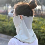 Японская маска, дыхательный демисезонный шарф, с защитой шеи, УФ-защита, защита от солнца