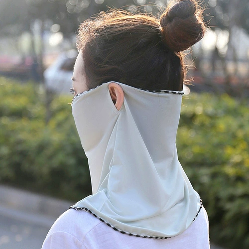 Японская маска, дыхательный демисезонный шарф, с защитой шеи, УФ-защита, защита от солнца