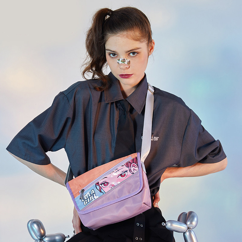 LOLA DESIGN girl force messenger bag female wild ins Japanese small bag jk cute dead flying shoulder