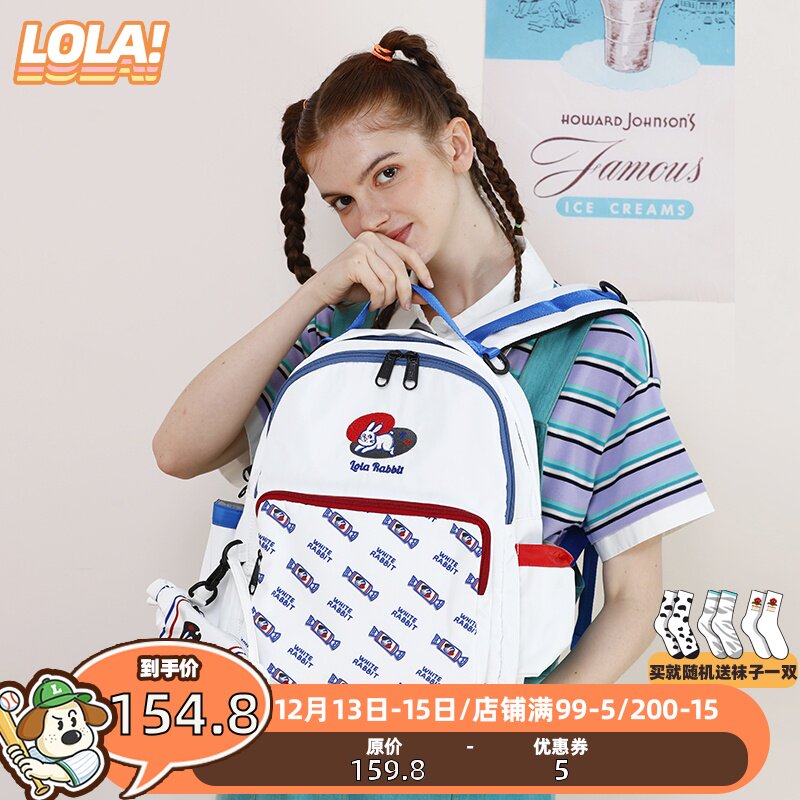 LOLA DESIGN Japanese college style schoolbag Korean version high school ins Mori shoulder bag female college students simple