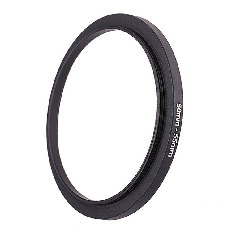 50-55mm lens filter lens adapter ring 50 lens to pick up 55 filter lens 50 external thread 55 internal thread small turn large
