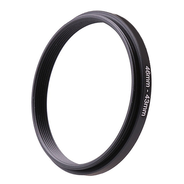 46-43mm filter adapter ring 46 lens to pick up 43 filter lens 46 external thread 43 internal thread Large turn small