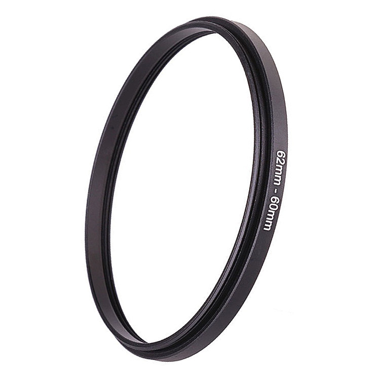 62-60mm filter adapter ring 62 lens to pick up 60 filter lens 62 external thread 60 internal thread Large turn small