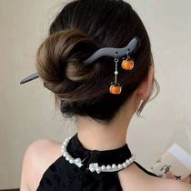 Shishi Ruyi ~ High-end hairpins ancient style Hanfu headwear simple cheongsam accessories wooden hairpins womens hair accessories