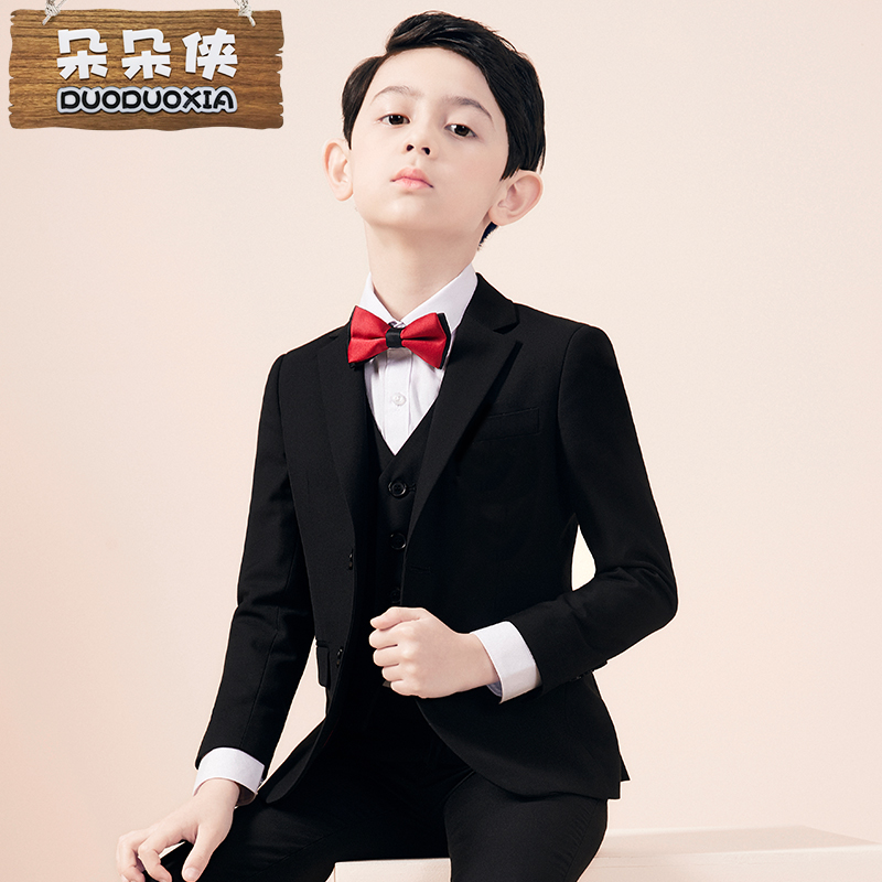 Children's suits boys handsome flower girl dresses male British children's suits middle-aged children's piano performance clothes autumn
