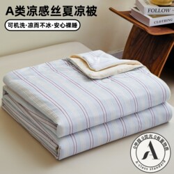 Class a Summer Cooling Quilt, Cool Feeling, Ice Silk, High-End Feel, Machine Washable, Air-Conditioning Quilt, Thin Summer Quilt, Single Dormitory 3