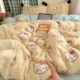 Class a milk velvet bed four-piece set 2026 new KT cat thickened warm coral velvet quilt cover bed sheet three-piece set 4