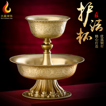 Dharma-protecting cup Tibetan pure copper eight auspicious ornaments Tantric offering Tibetan Dharma-protecting cup