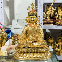 Nepalese Buddha statue Lotus Master full gilt Sakyaman boutique Karma high 66cm