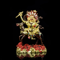 Seiko pure copper smooth face auspicious mother Tibetan Buddha with dense gods and Buddha statues imitation Nepal all gilt 7 inches