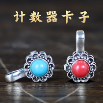Tibetan alloy orb counter chanting Buddha beads accessories clip Diamond bells and pestle accessories Bodhi bracelet accessories
