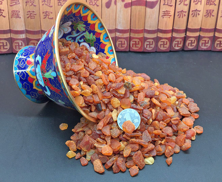 Natural Amber Crush - Seven Gems for Manza - Buddha Buddha Buddha Buddha Buddha Buddha 10 grams