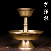 Tibetan Buddhist supplies copper antique craft tantric practice instruments smooth surface protection cup large