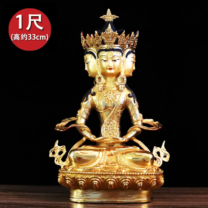 Close Religious Buddhas Replica Nepal Full-Time Gold Pure Bronze Buddha Statues Pendulum Mass Hair Batch Big Day Like 1-ruler Tibet