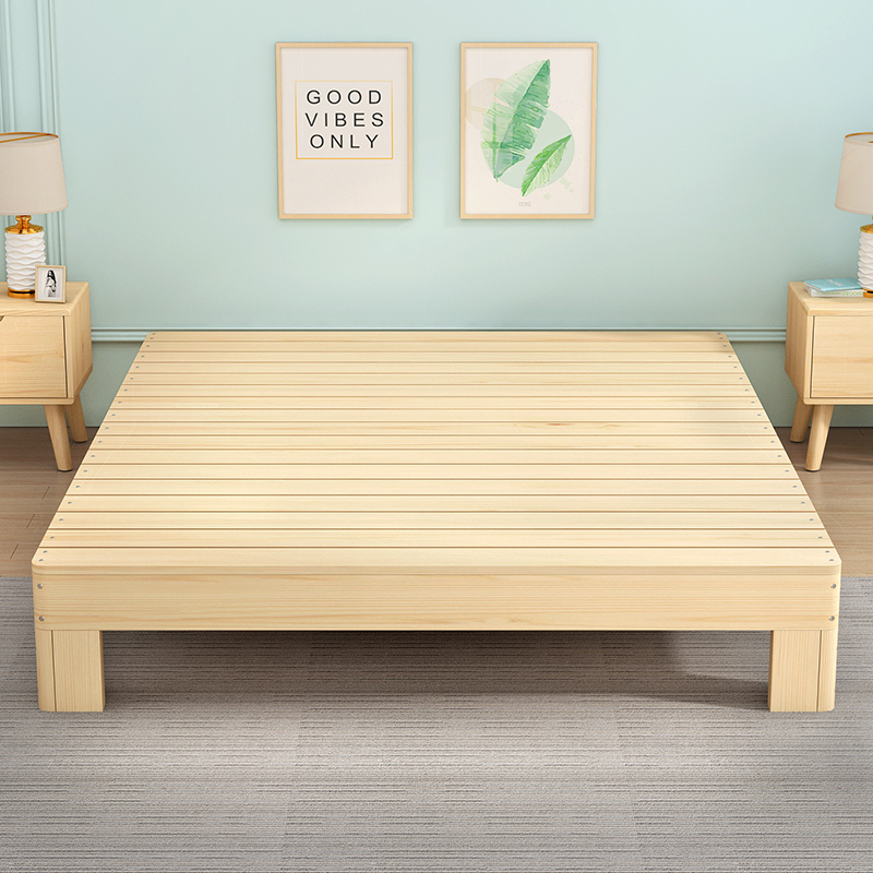 Solid wood hardboard bed 1 8 m Double ribs Skeletal Waist Bed 1 5 m TATAMI TERRACE BED FRAME BED FRAME BED FRAME BRIEF MODERN