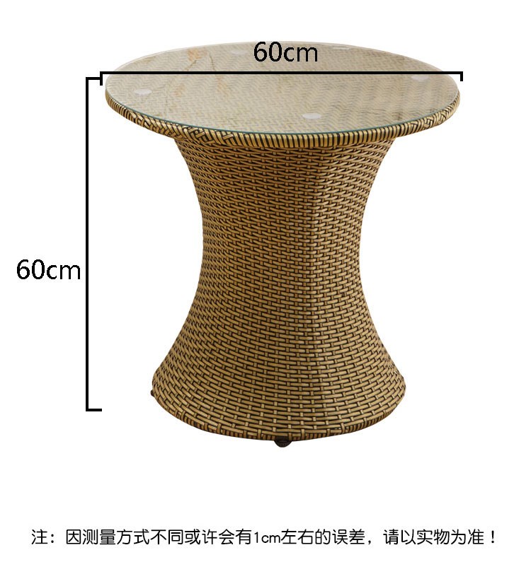 Wicker Ghế Ban công Bàn và Ghế Kết hợp Giải trí Nội thất Tengqi Ghế tựa lưng Vườn Mục vụ ngoài trời Wicker Ghế ba mảnh ghế nhựa ngoài trời