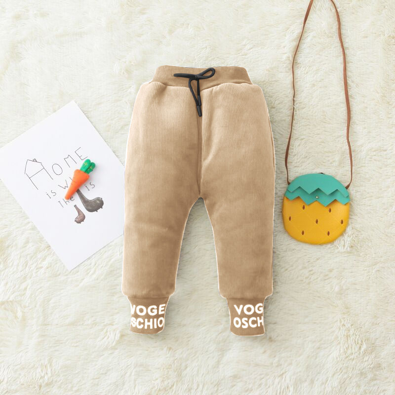 Nam và nữ mới cộng với nhung dày mùa đông quần bông 0-2-3-6 tuổi 2019 trẻ em ấm wearpants bên ngoài.