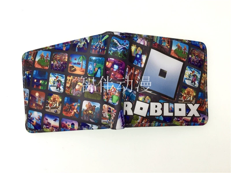 Периферий ROBLOX игры короткая зажимная клипса, виртуальный мир анимация, PU-кожа с принтом, детский монетник