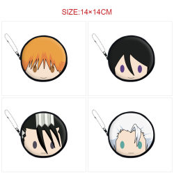 Dead God Anime PU Leather Circular Pass Pass Male Student Zipper Ear Pack Solid Small Storage Package