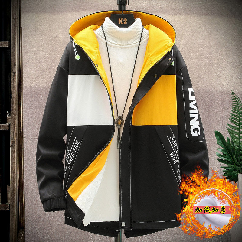 Boy's winter dress thickened 12 jacket handsome 13 CUHK Tong 14 Cavet jacket 15-year-old Fat boy junior high school boy