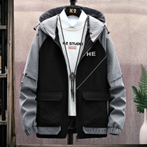 Spring and autumn season jacket mens 12-year-old male top boy 13 handsome qi-holding kshirt 14 Fat boy 15 teenagers Korean version of blouses