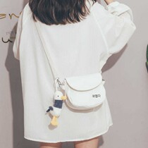 Summer on the new small bag female 2020 New Tide ins ancient cute girl canvas bag crossbody mobile phone bag