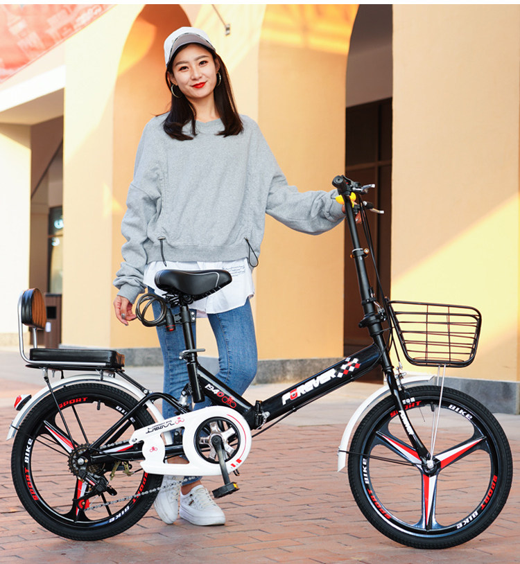 Permanent folding bike 20 inch variable-speed integrated Ferry portable ultra-light male and female shock absorbing bike