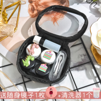 ins contact lens case girl cute simple portable myopia shadow eyes companion box beauty pupil storage box