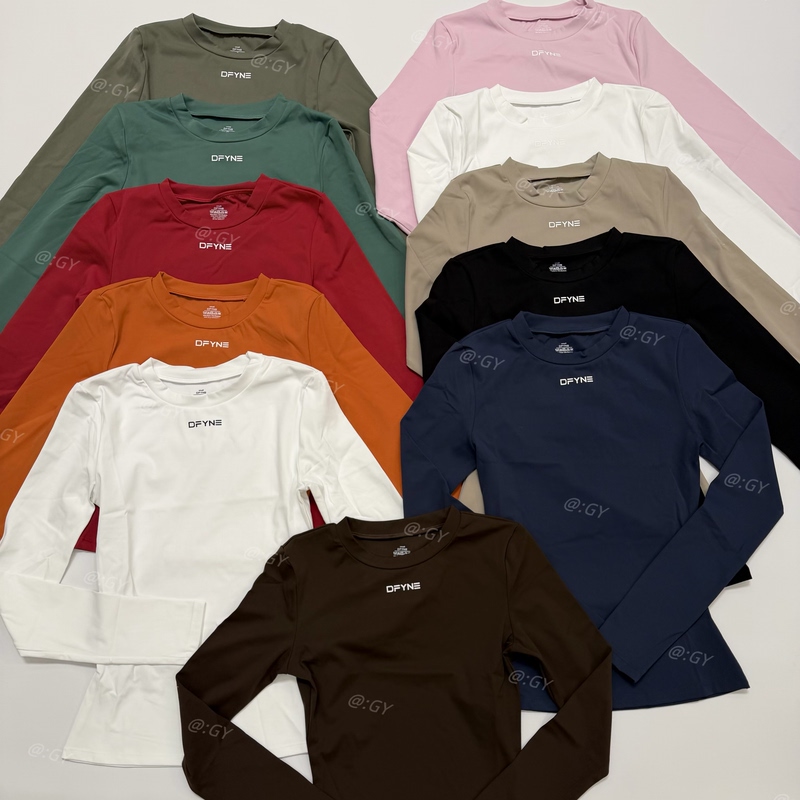 Dfyne Origin Long-Sleeved Brushed Naked-Feel Sports Tight-Fitting T-Shirt