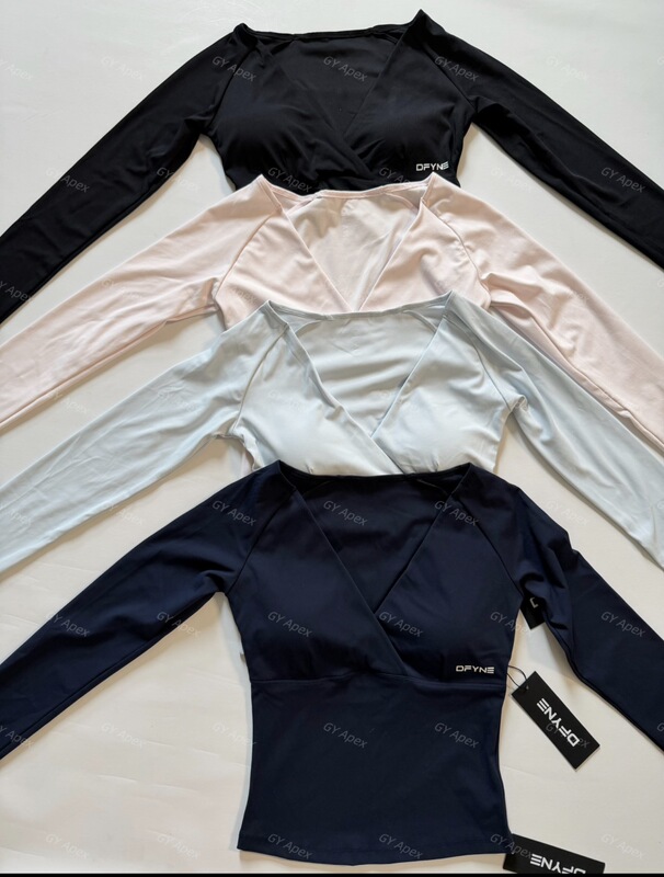 High-End Product Dfyne Origin Long Sleeve V-Neck Top, Nude-Feel Deep V Long-Sleeve Sweatshirt High-End Product Dfyne Origin Long Sleeve V-Neck Top, Nude-Feel Deep V Long-Sleeve Sweatshirt